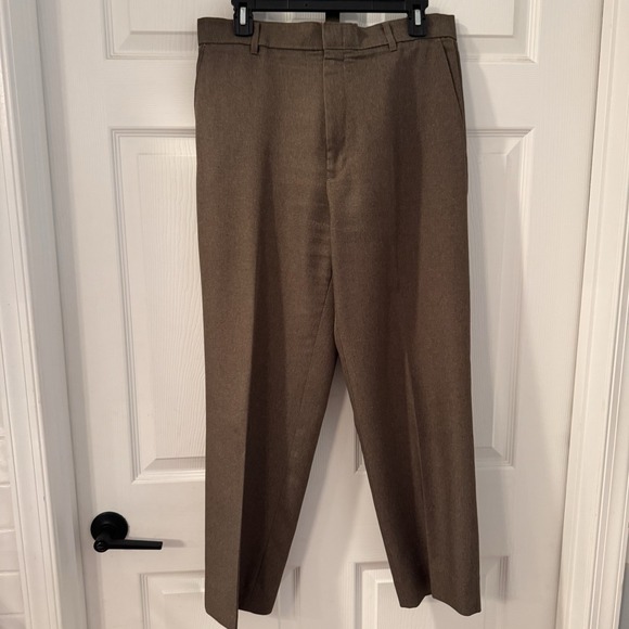2 Vintage Levis Action Slacks Mens 34x29 ( 32x27) Gray & Brown Dress Pants - Picture 1 of 16